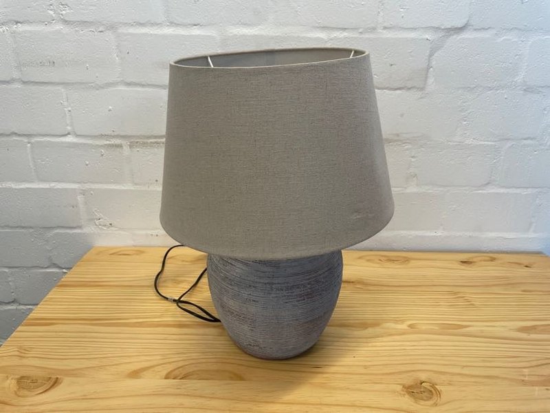 Small Grey Bedside Lamp-