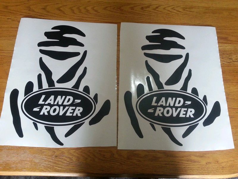 Land Rover Defender Dakar Tuareg door decals stickers vinyl cut graphi
