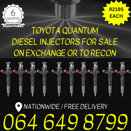 Toyota quantum diesel injectors for sale on exchange - 6 months warranty
