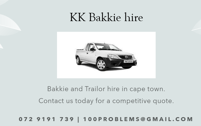 BAKKIE AND TRAILER HIRE