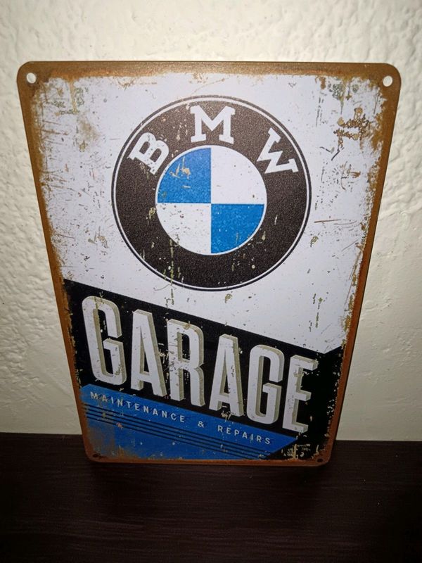 Bmw garage metal sign