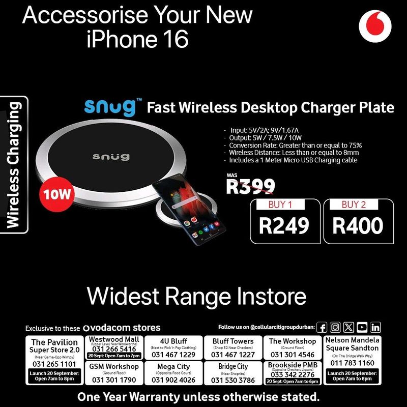 Fast Wireless Desktop Charger Plate