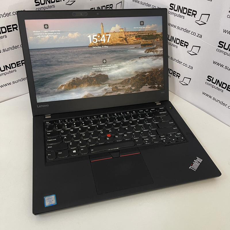 Lenovo T470 Notebook [i5-7th Gen, 8GB, 256GB SSD, Touchscreen] - Warranty, Retail: R18k