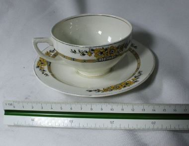 CUP AND SAUCER WH GRINDLEY X 3 UNITS