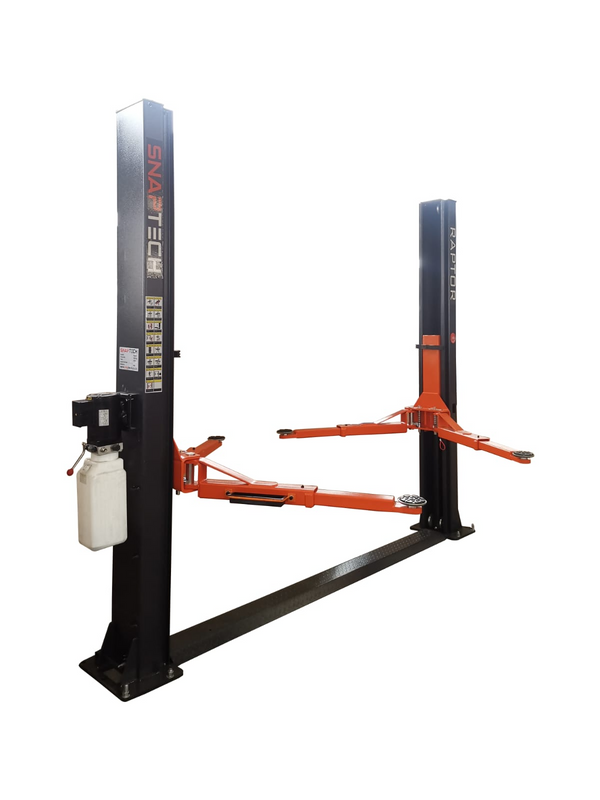 High end heavy duty 2 Post Car Lifts - 4 ton - SNAPTECH RAPTOR - well priced, popular in workshops
