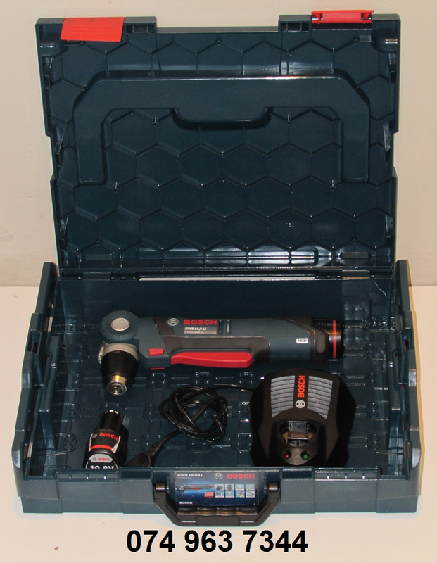 Bosch Professional GWB10.8-2-LI Compact Cordless Lithium Ion Angle Drill / Driver Set in Carry Case