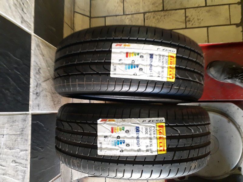 225/40/18×2 pirelli p zero runflat we are selling quality used tyres at affordable prices call.