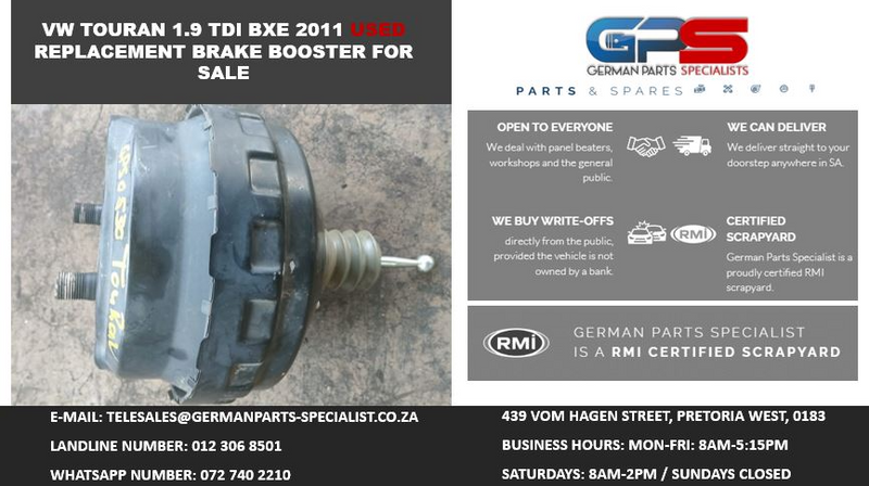 VW TOURAN 1.9 TDI BXE 2011 USED REPLACEMENT BRAKE BOOSTER FOR SALE