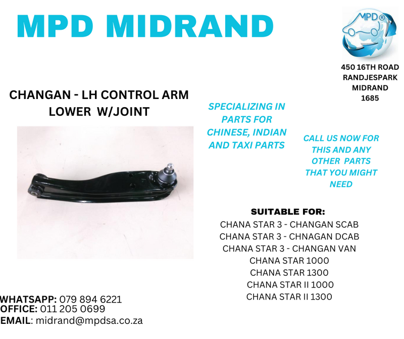 Changan - LH Lower Control Arm W/Joint