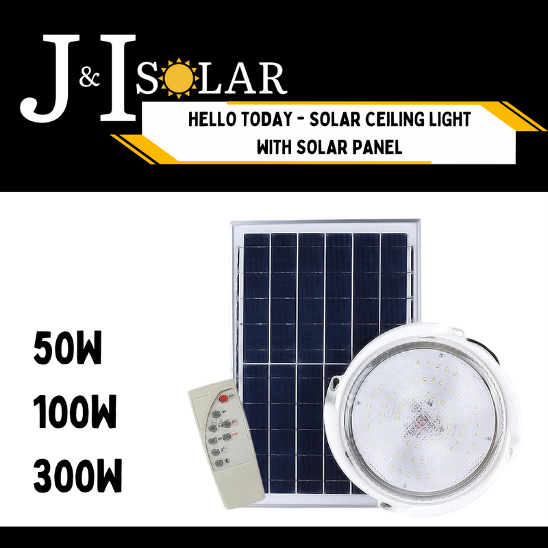 300W SOLAR RECHARGEABLE CEILING LIGHT