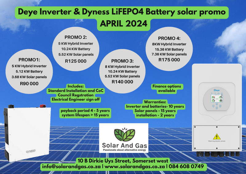 Deye Inverter And Dyness Lithium Battery Solar Promo