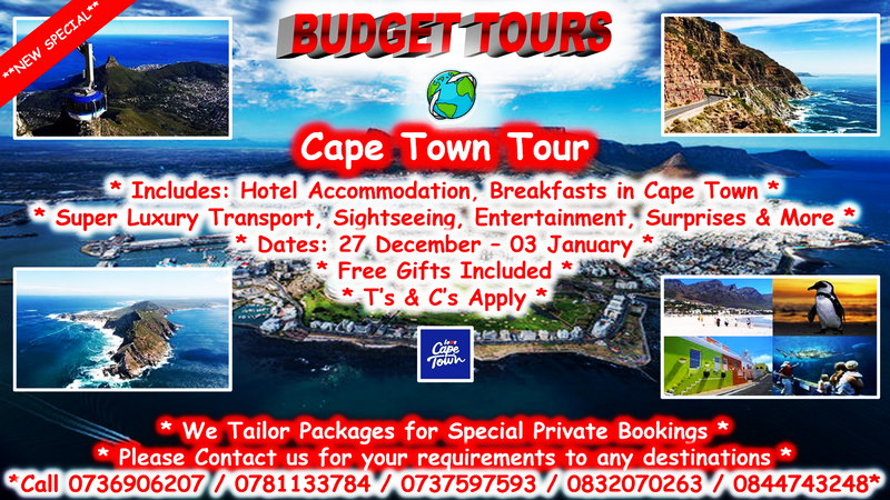 *EPIC TOURS* *Cape, St Lucia, Drakensberg, Logos Hope, Swaziland Mozambique, MSC.*