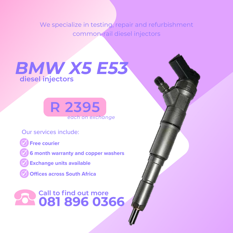 BMW X5 E53 DIESEL INJECTORS FOR SALE WITH 6MONTH WARRANTY