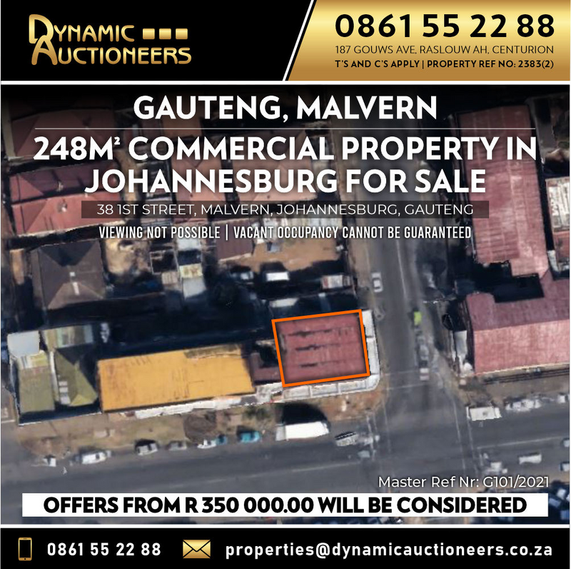 248M² COMMERCIAL PROPERTY IN JOHANNESBURG FOR SALE