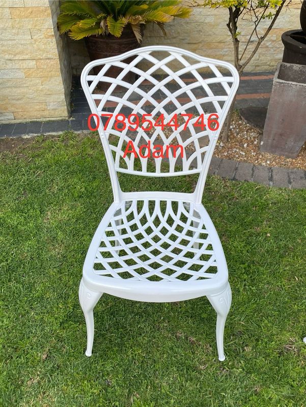 Cast aluminium chairs only
