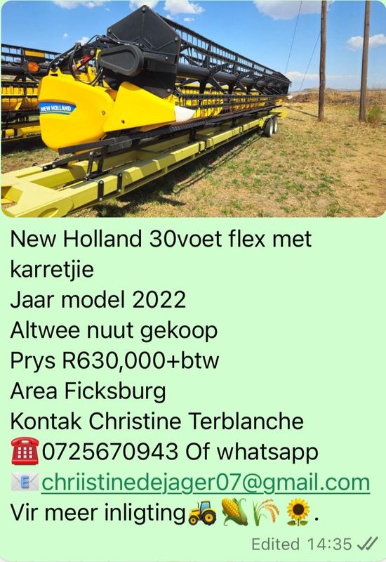 New Holland 30voet Flex Tafel&#43; Kar