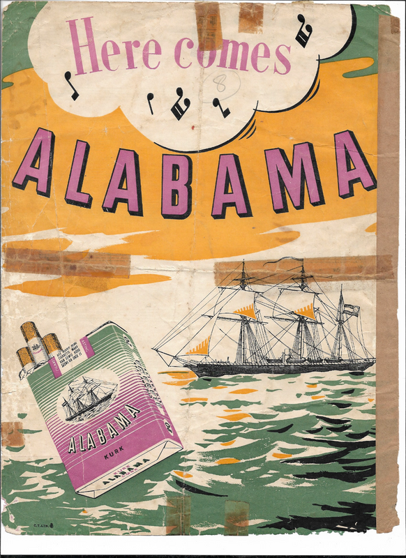 c1930 advertisement of Alabama cigarettes