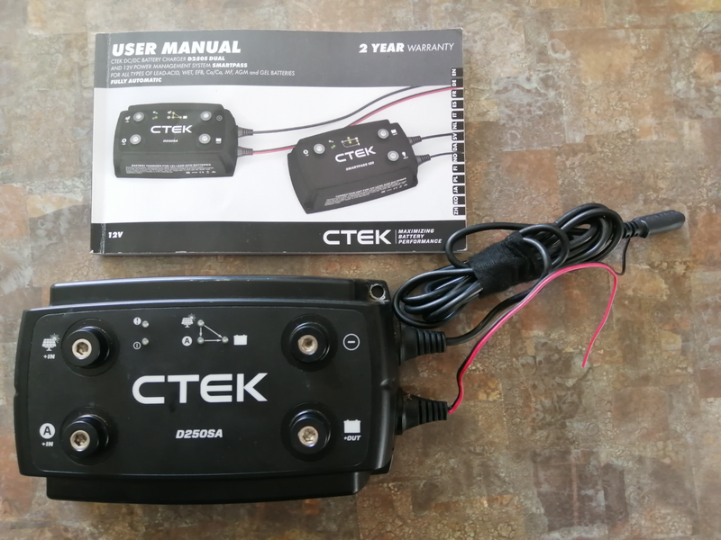 Ctek D250SA Dc to Dc chargers with battery  monitor.