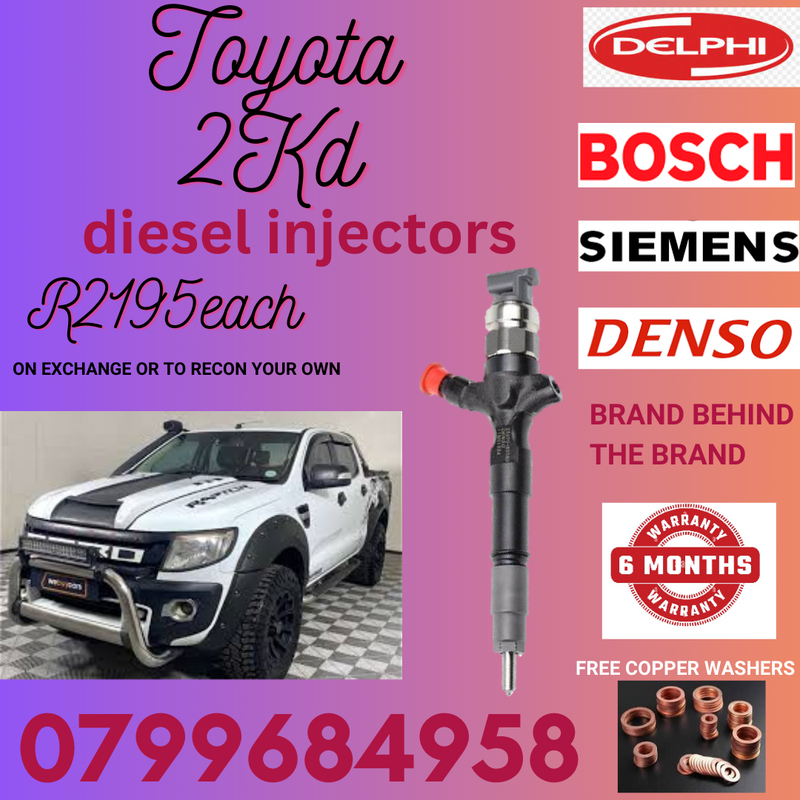 TOYOTA  2KD DIESEL INJECTORS/ WE RECON AND SELL ON EXCHANGE