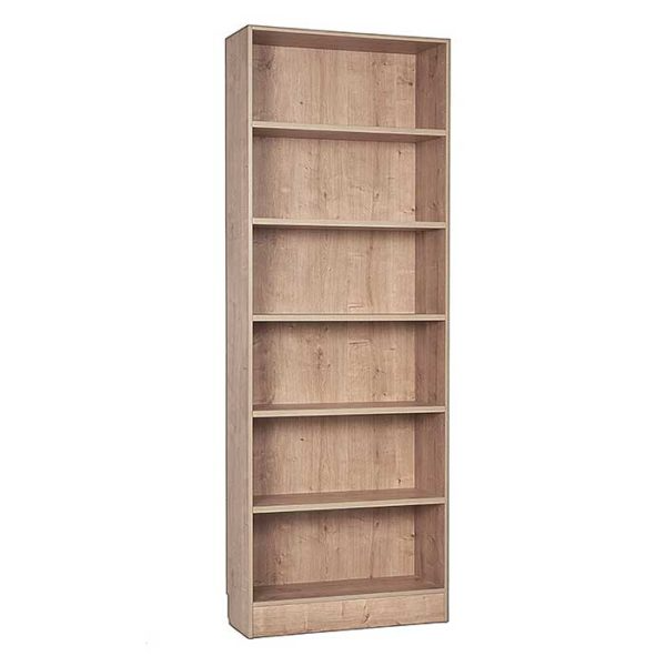 Tall Bookcase 800 wide with 4 adjustable shelves in maple,oak,wenge and white