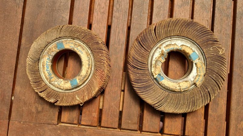 Bench Grinder flap sandpaper wheels ect for sale.