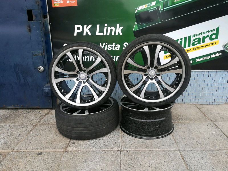 A clean set of 20inche Mercedes Benz / Vito Mags rim 5x112 PCD narrow and wide