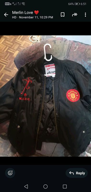 Beautiful Manchester United Jacket For Sale..