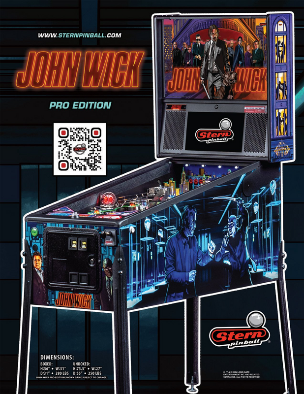 Stern John Wick Pinball Machine (Available On Order)