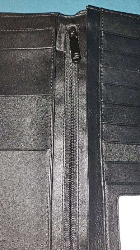Cellini black genuine leather passport travel wallet