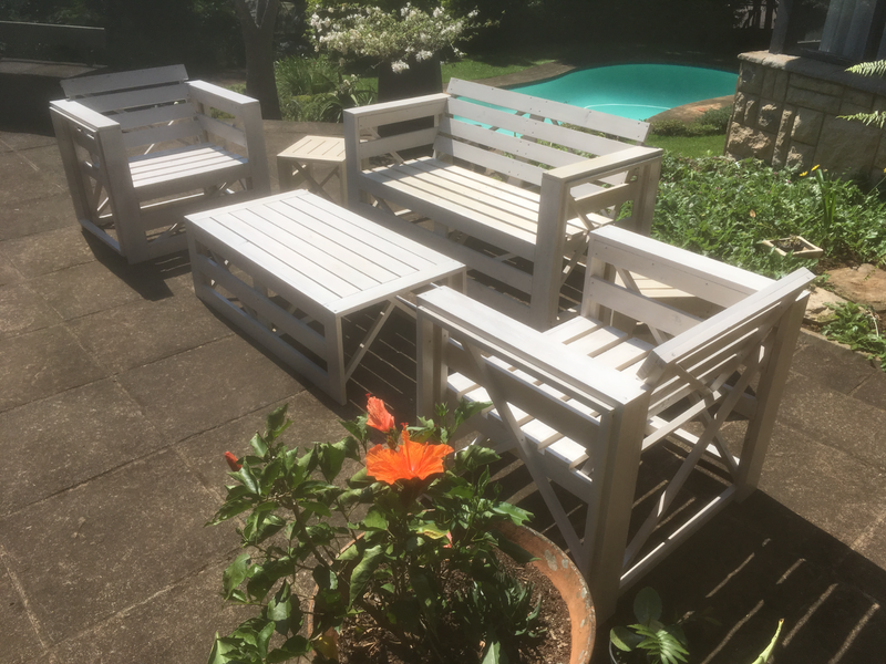 Handcrafted patio set