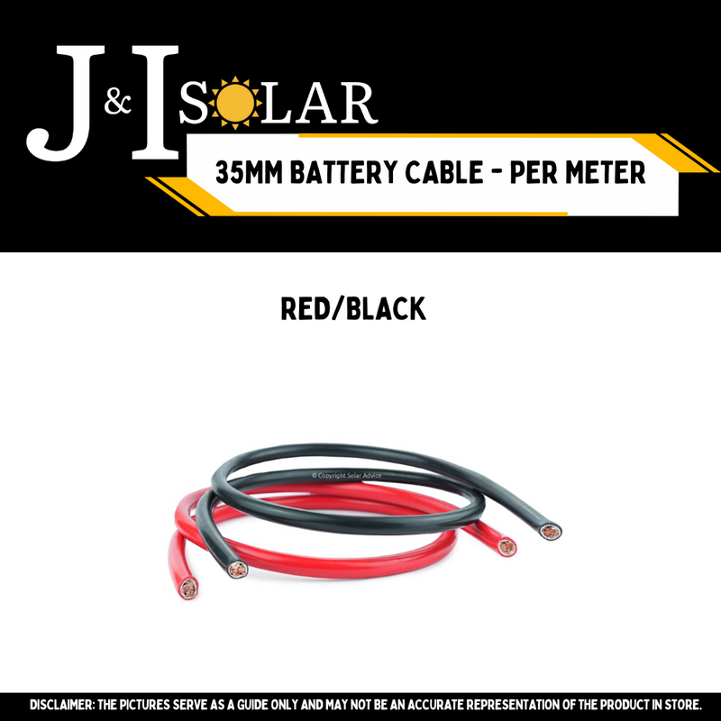 35MM   Battery Cable - Per Meter - Red/Black
