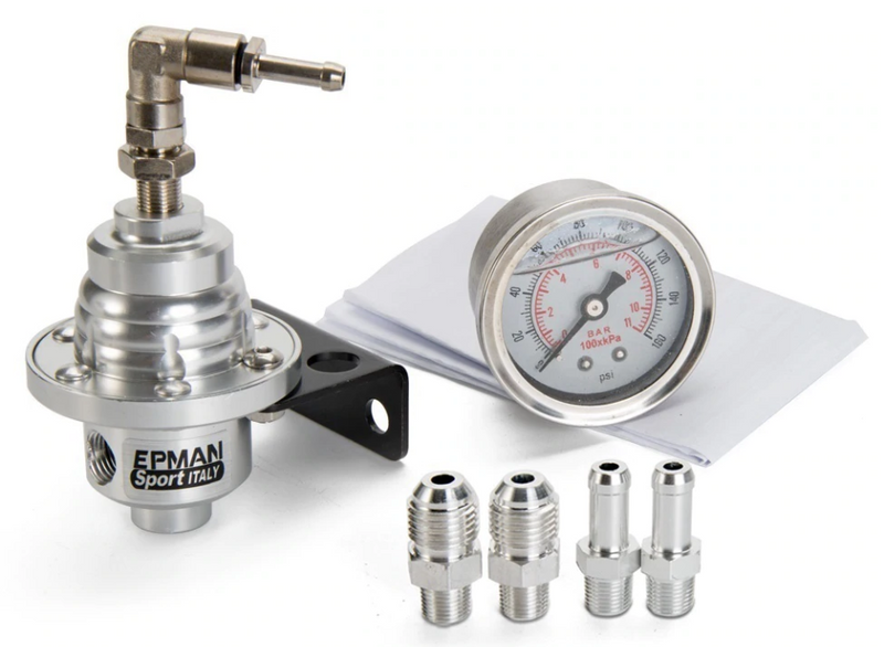 Aluminium Adjustable Fuel Pressure Regulator with Gauge