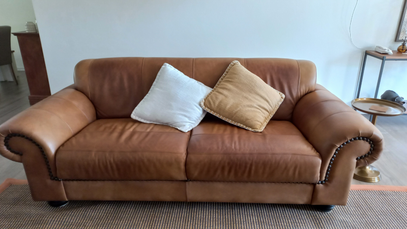 Reduced! Genuine leather  2-Seater Couch