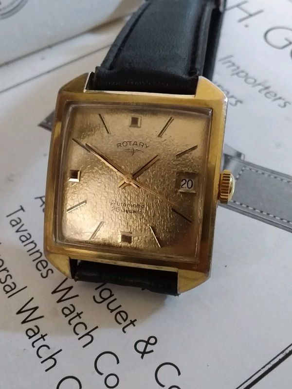 Rotary TV Dial Automatic Gents Gold Watch -1960s