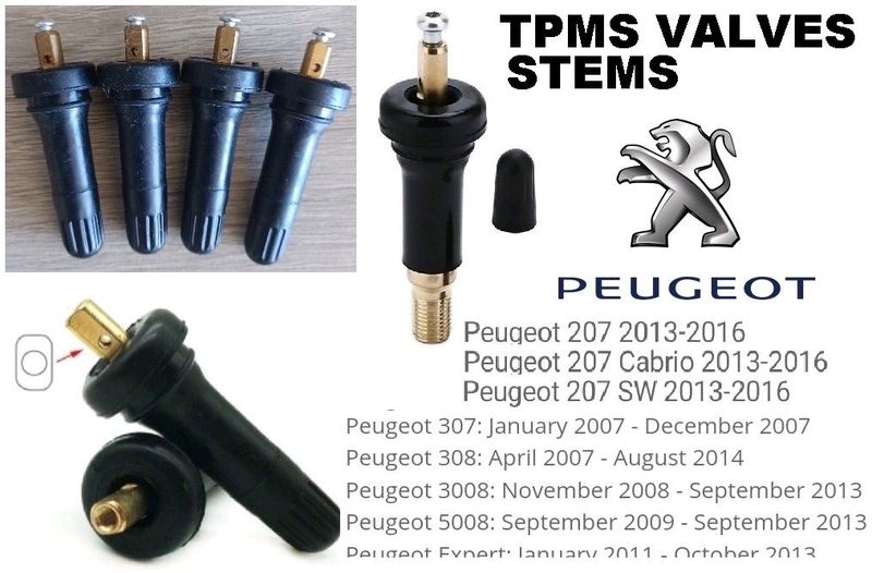 Peugeot TPMS tyre valve stems