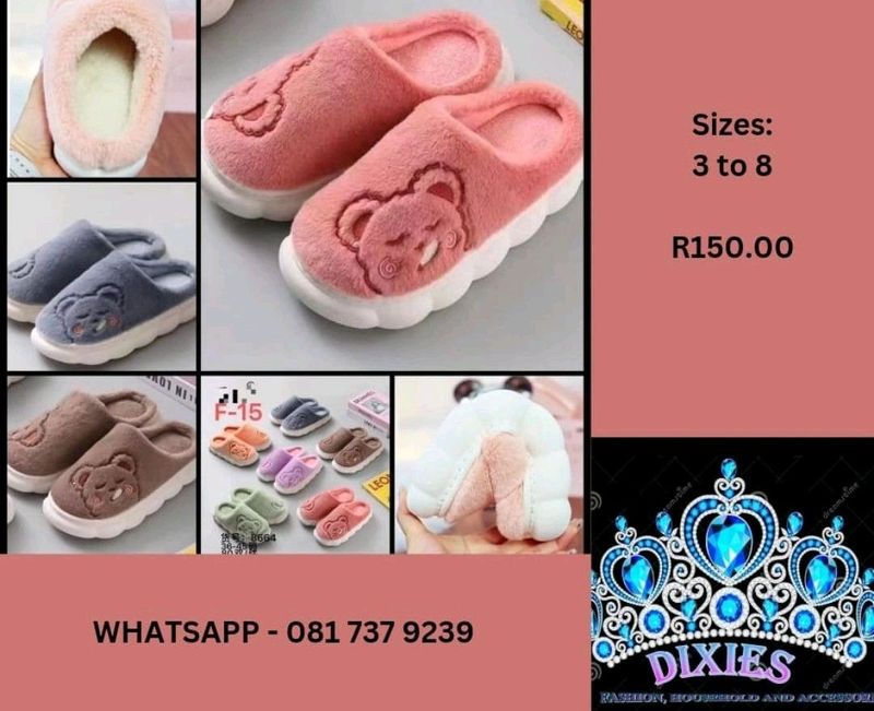 SLIPPERS SIZES 3 TO 8