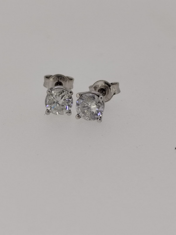 1.12ct White Gold Diamond Stud Earrings