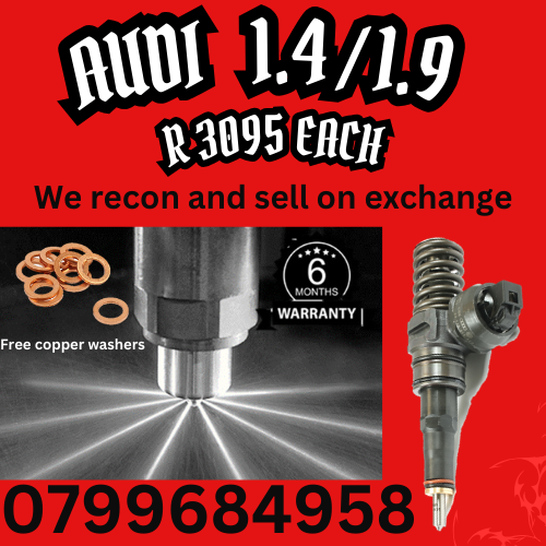 AUDI 1.4/1.9 DIESEL INJECTORS/ WE RECON AND SELL ON EXCHANGE
