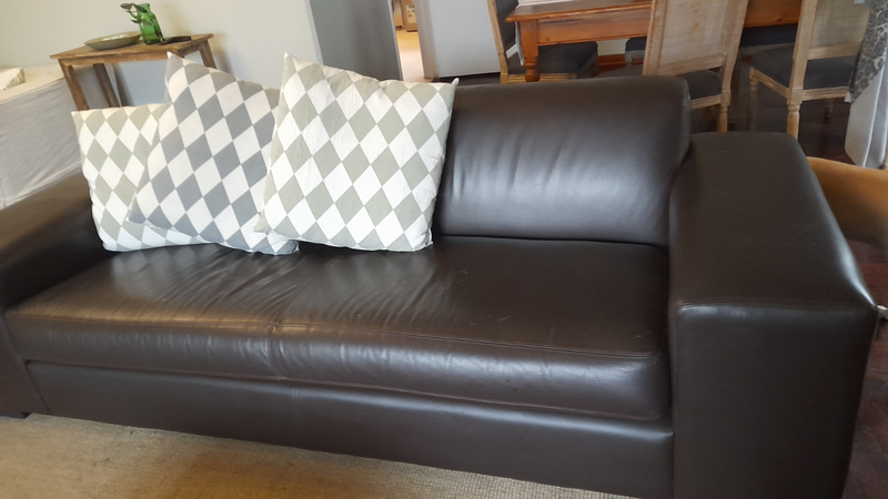 Genuine leather couch from sofaworx