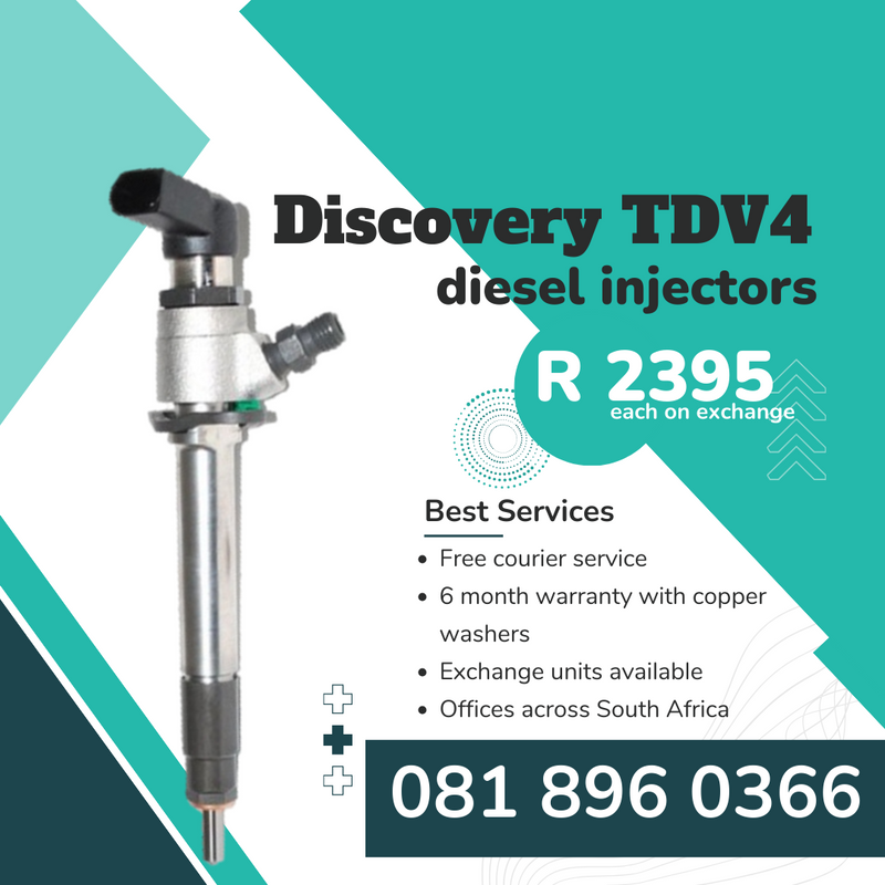 DISCOVERY TDV4 DIESEL INJECTORS FOR SALE WITH WARRANTY