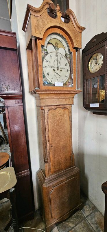 Georgian Oak Grandfather Clock: Jo Wells &amp; Sohull