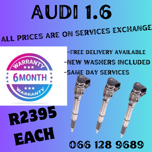 AUDI 1.6 DIESEL INJECTORS FOR SALE ON EXCHANGE OR TO RECON YOUR OWN