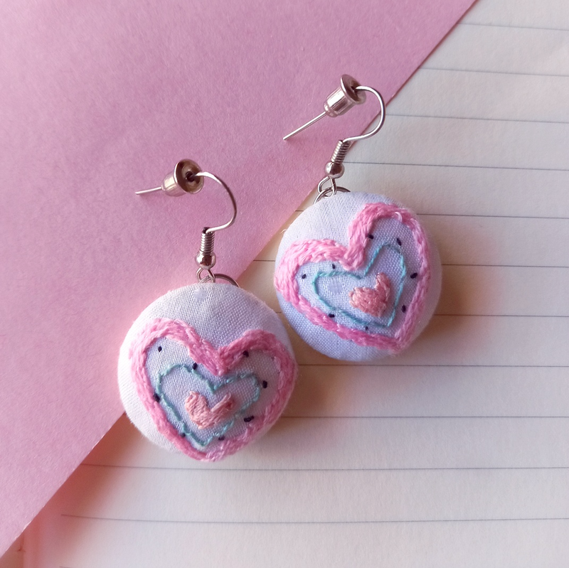 Novelty embroidery ear rings