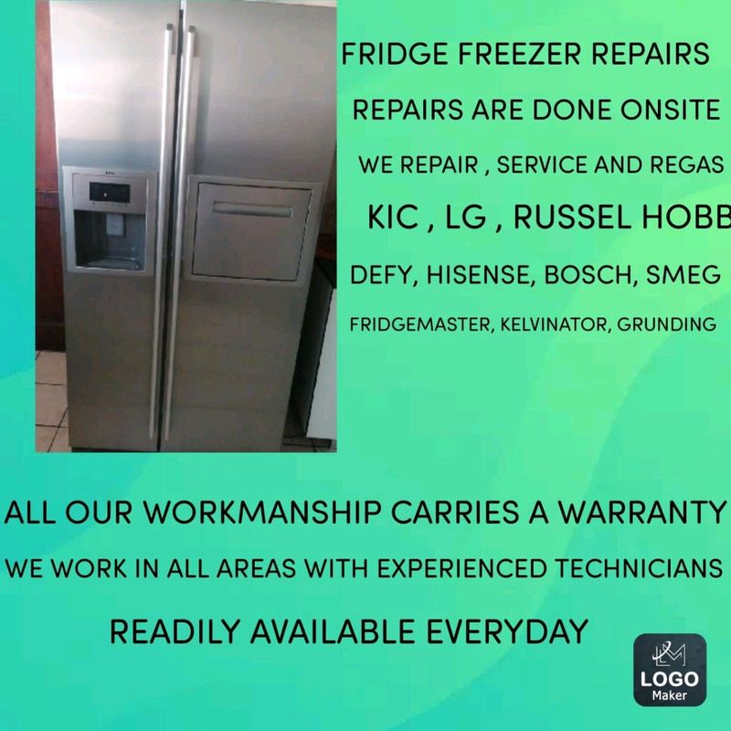 Refrigerator regas and repair onsite