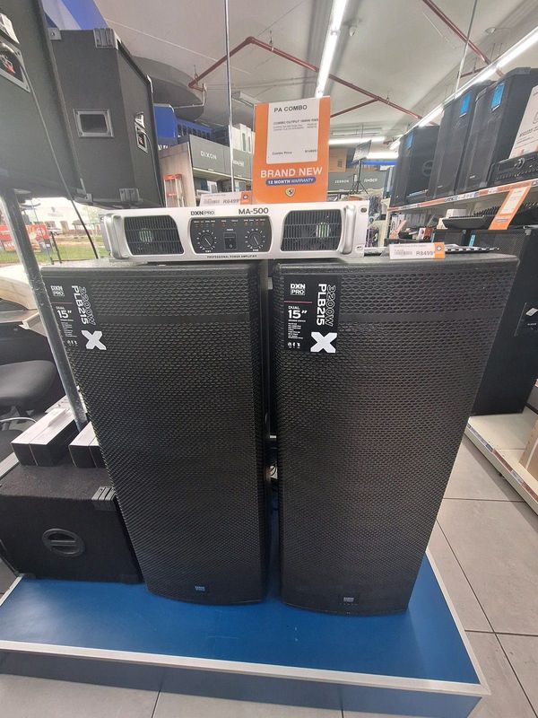 BRAND NEW!!!! DIXON PRO AMPLIFIER AND PASSIVE SPEAKER COMBO