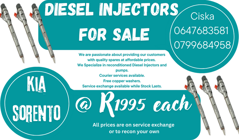 KIA SORENTO DIESEL INJECTORS FOR SALE COPPER WASHERS INCLUDED