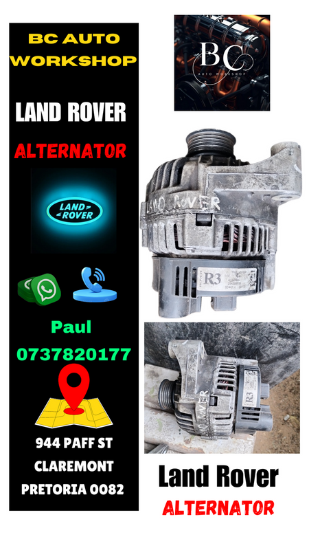 Land Rover alternator Call or WhatsApp me 073 782 0177