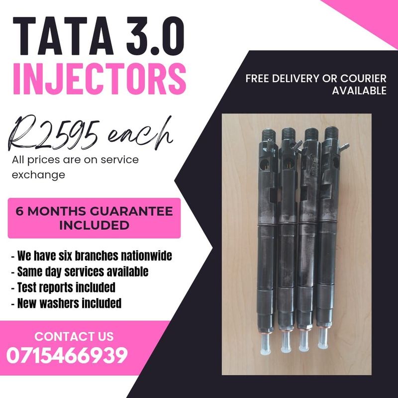 TATA 3.0 DIESEL INJECTORS FOR SALE WITH WARRANTY