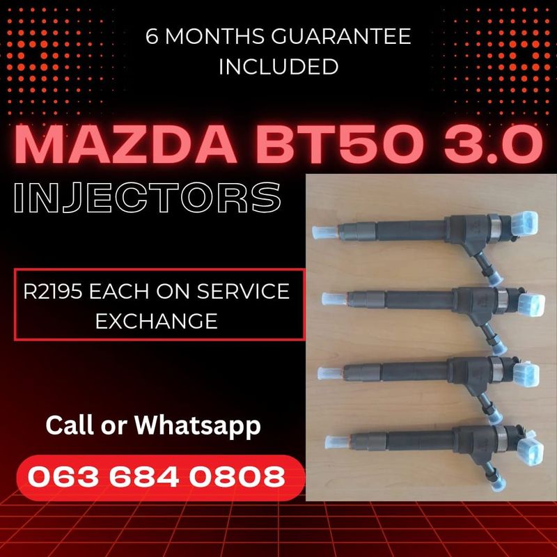 MAZDA BT50 3.0 brand new and reconditioned DIESEL INJECTORS FOR SALE WITH WARRANTY