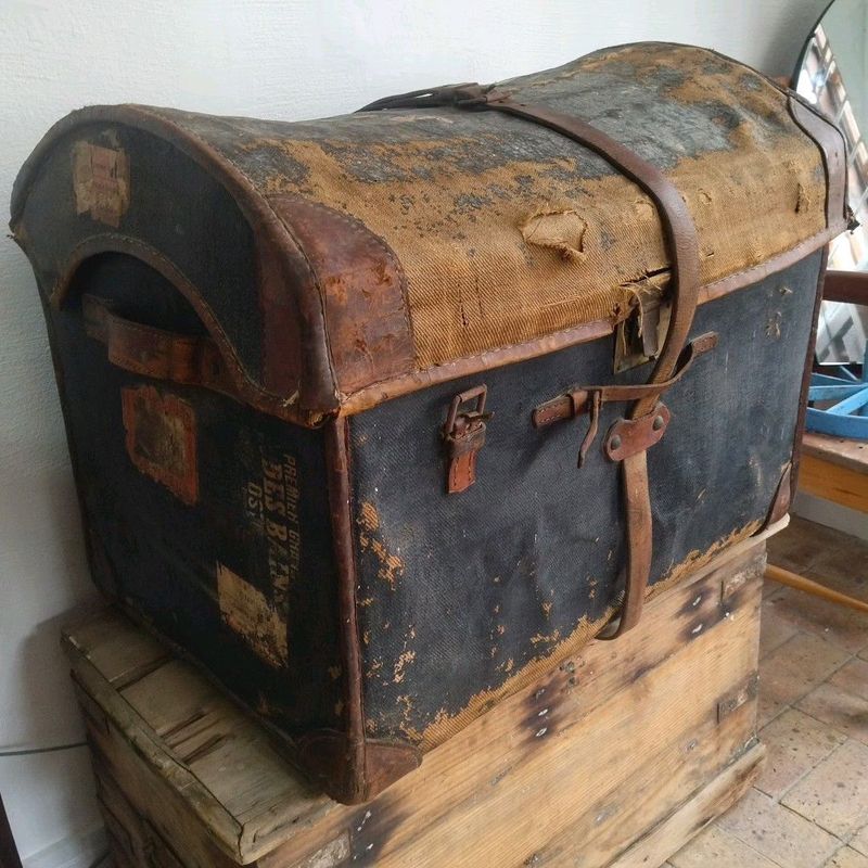 Antique steamer trunk